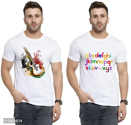 Reliable Cotton Printed Tees For Men Pack Of 2