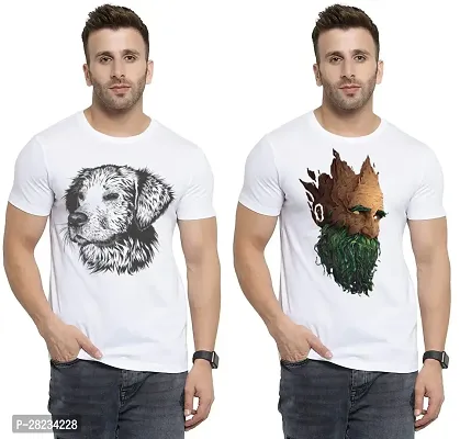 Reliable Cotton Printed Tees For Men Pack Of 2-thumb0