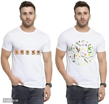 Reliable Cotton Printed Tees For Men Pack Of 2