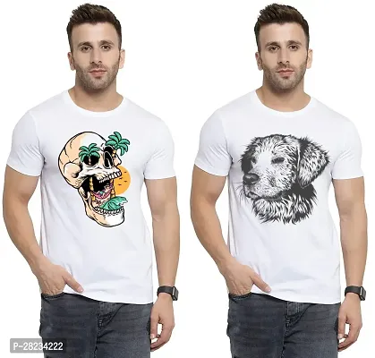 Reliable Cotton Printed Tees For Men Pack Of 2