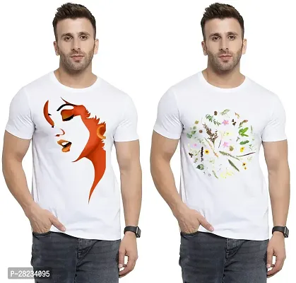 Reliable Cotton Printed Tees For Men Pack Of 2