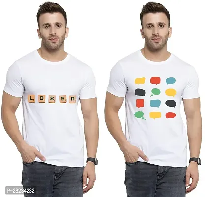 Reliable Cotton Printed Tees For Men Pack Of 2