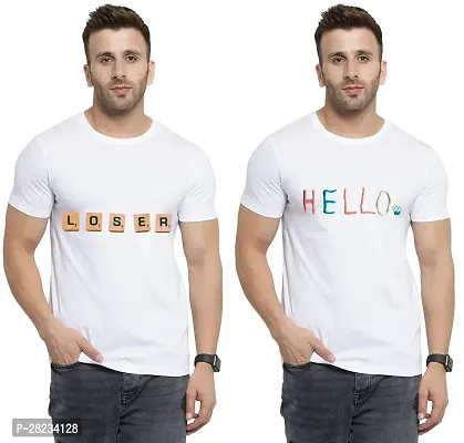 Reliable Cotton Printed Tees For Men Pack Of 2