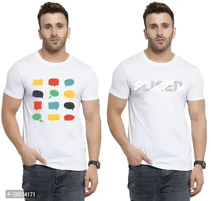 Reliable Cotton Printed Tees For Men Pack Of 2-thumb0