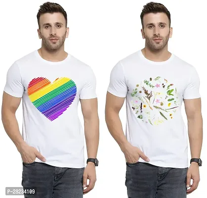 Reliable Cotton Printed Tees For Men Pack Of 2