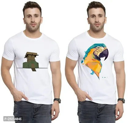 Reliable Cotton Printed Tees For Men Pack Of 2