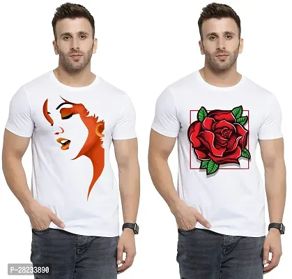 Reliable Cotton Printed Tees For Men Pack Of 2-thumb0