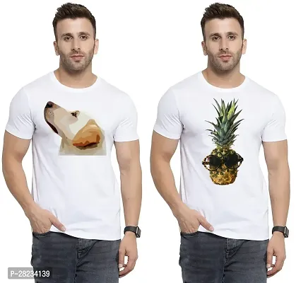 Reliable Cotton Printed Tees For Men Pack Of 2