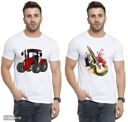 Reliable Cotton Printed Tees For Men Pack Of 2