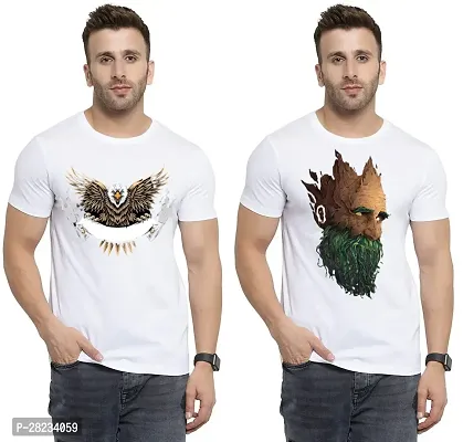 Reliable Cotton Printed Tees For Men Pack Of 2