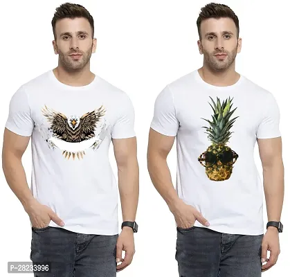 Reliable Cotton Printed Tees For Men Pack Of 2