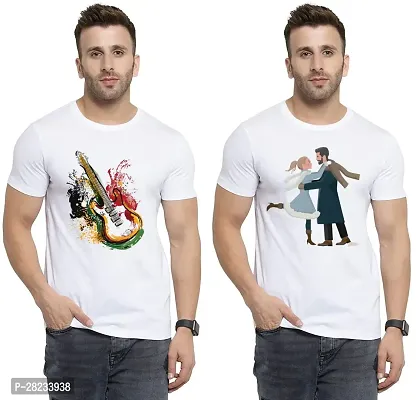 Reliable Cotton Printed Tees For Men Pack Of 2-thumb0