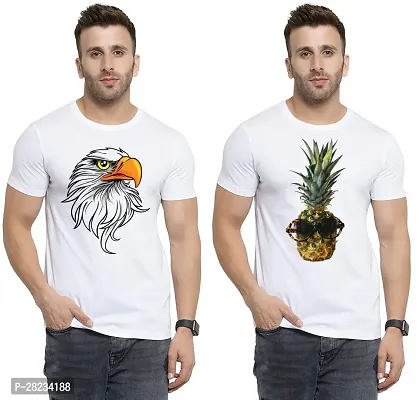 Reliable Cotton Printed Tees For Men Pack Of 2