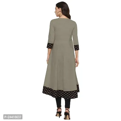 Women Solid Cotton Blend Anarkali Kurta-thumb2