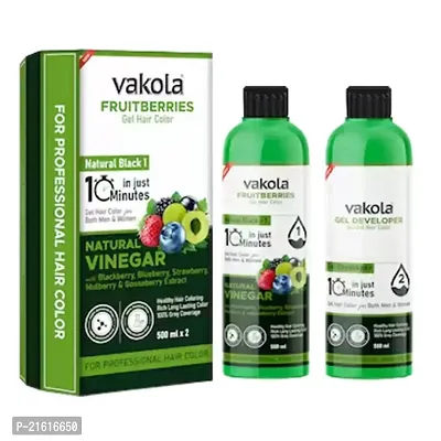 Vakola Gel type hair color (NATURAL BLACK)-thumb0