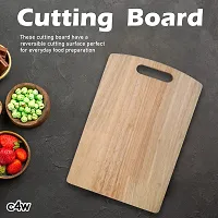 C4W Wooden Chopping Board Vegetables and Fruits Wooden Cutting Board Brown Pack of 1 Dishwasher Safe-thumb1