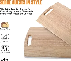 C4W Wooden Chopping Board Vegetables and Fruits Wooden Cutting Board Brown Pack of 1 Dishwasher Safe-thumb2