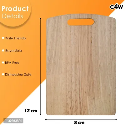 C4W Wooden Chopping Board Vegetables and Fruits Wooden Cutting Board Brown Pack of 1 Dishwasher Safe-thumb4