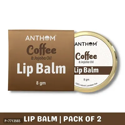 Anthom Coffee Lip Balm | For Dry / Chapped Lips | Dark Lips To Lighten With Shea Butter, Cocoa Butter  Jojoba Oil | For Men  Women | 8 gm (Pack of 2)-thumb0
