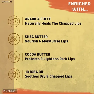 Anthom Coffee Lip Balm | For Dry / Chapped Lips | Dark Lips To Lighten With Shea Butter, Cocoa Butter  Jojoba Oil | For Men  Women | 8 gm (Pack of 2)-thumb2