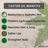 ANTHOM Premium Cold Pressed Castor Oil - Pure and Virgin Grade - for Healthy Hair and Skin - 200 ML-thumb1