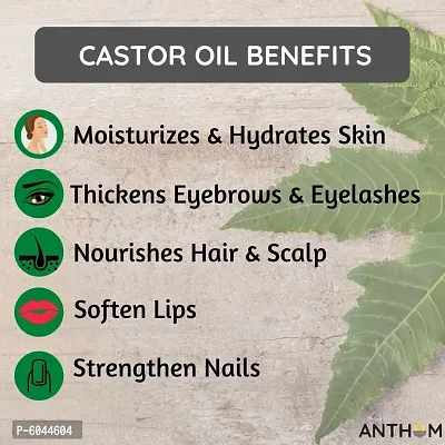 ANTHOM Premium Cold Pressed Castor Oil - Pure and Virgin Grade - for Healthy Hair and Skin - 200 ML-thumb2