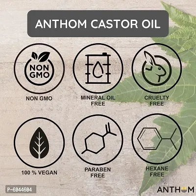 ANTHOM Premium Cold Pressed Castor Oil - Pure and Virgin Grade - for Healthy Hair and Skin - 200 ML-thumb3