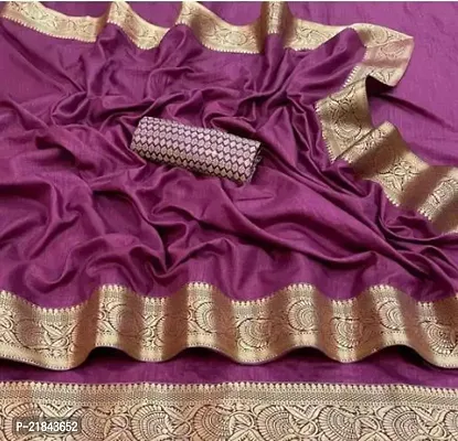 Stylish Fancy Designer Vichitra Silk Saree With Blouse Piece For Women