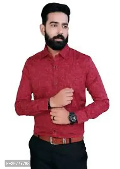 Stylish Fancy Designer Acrylic Regular Fit Long Sleeves Casual Shirts For Men-thumb0