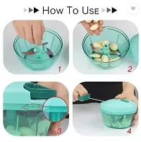 Mini Food Chopper-Hand Pull String Express Mincers, Manual Hand Powered Vegetable Chopper,Kitchen Processor Chop Fruits Vegetable(450ml)-thumb4