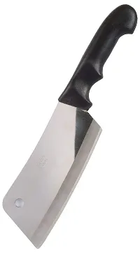 Neeya Stainless Steel Cleaver Chopper Meat Knife for Kitchen Use (28 cm, Black)-thumb1