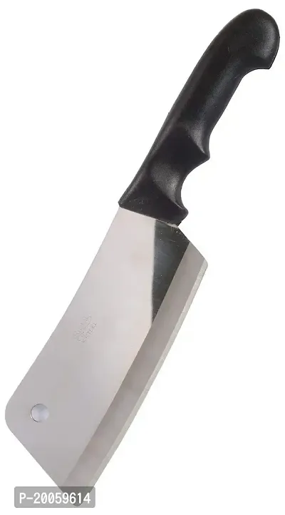 Neeya Stainless Steel Cleaver Chopper Meat Knife for Kitchen Use (28 cm, Black)-thumb2
