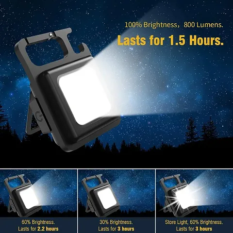 COB Small Flashlight 800 Lumens Rechargeable Keychain Mini Flashlight