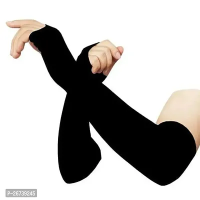 Trendy Black Riding Arm Sleeve Gloves Pack Of 2-thumb0