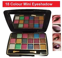 SWIPA Pink Red Lipstick,18Colour Mini Eyeshadow,12Pcs Brush,2n1 Compact,Kajal,2Pcs Puff(Pack Of-8)-thumb2