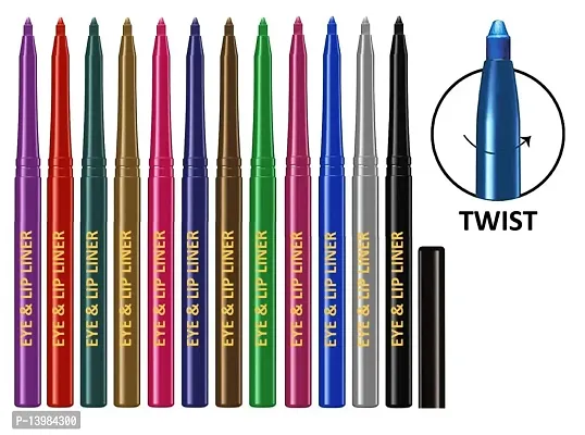 SWIPA Waterproof Eyeliner Pencil(Pack Of-12)-thumb2