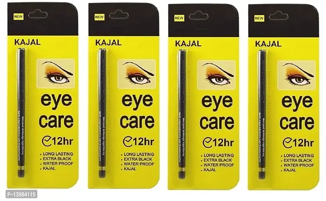 SWIPA Waterproof 12hrs Black Kajal Pencil (Pack Of 4)