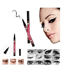 Swipa NYN Moisturzing Matte  Shiny RichLipstick(Pack Of 6) Kajal And 36Hrs Eyeliner Pen-thumb1