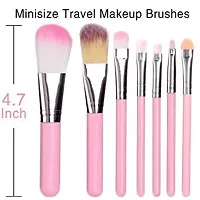 SWIPA Face Makeup Combo Set(7Pcs Makeup Brush,2in1 Compact Powder,Eyeliner,Mascara,Foundation(30ml),Pink Red Lipstick)-thumb4