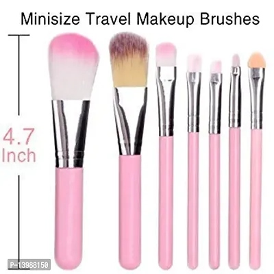 SWIPA Face Makeup Combo Set(7Pcs Makeup Brush,2in1 Compact Powder,Eyeliner,Mascara,Foundation(30ml),Pink Red Lipstick)-thumb5