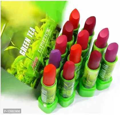 SWIPA Green Tea Lipstick Set Of 12(Multicolor)-thumb3