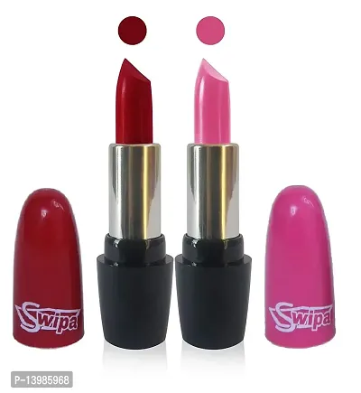 SWIPA Pink Red And Aloe Vera Matte Lipstick(Pack Of-14)-thumb3