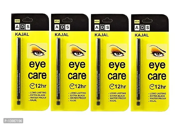 RKR ADS Eyecare Kajal Pencil - Kajal for Eye Waterproof Black Combo Pack Colossal Super Black Colour (Pack of four)-thumb3