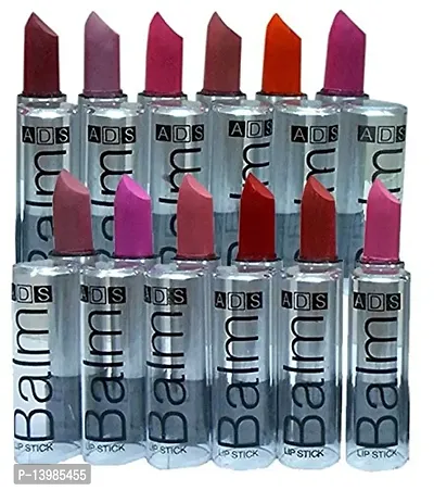 SWIPA Combo Balm Matte Lipstick, Matte Finish (Pack of 12) - Multicolor