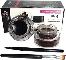 Swipa exclusive makeup kit  combo for girl's  women (18 mini eyeshadow,foundation,kajal,7 brush,puff,black  brown eyeliner gel,fixer) SDL210101-thumb3