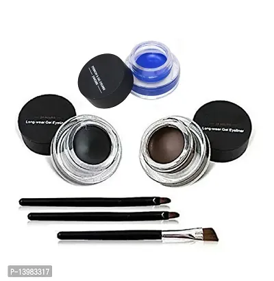 SWIPA Waterproof eyeliner gel eyeliner Black Brown  Blue with 3 brush