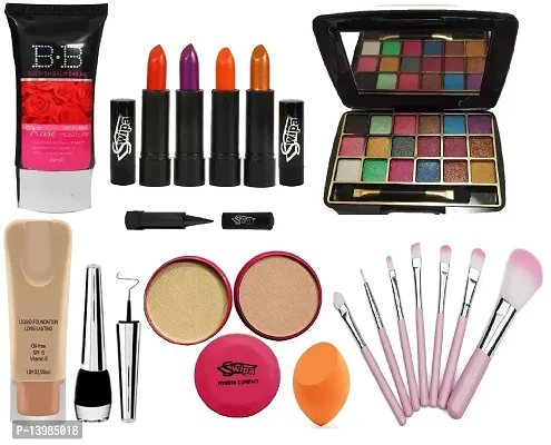 SWIPA All In One Makeup Kit Sets for Women Beginners-SDL210010(Pack Of-18)