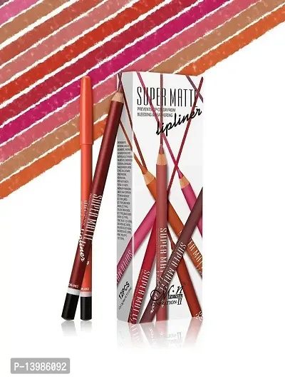 SWIPA True Lips Liner Pencil (Pack of 12), Matte Finish - Multicolour