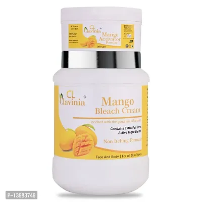 Clavinia Mango Bleach Cream And Activator Powder For All Skin Type low  Lightens Blemishes | Removes Tan  Impurities,800 gm