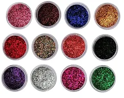 SWIPA Multicolor Eyeshadow Glitter Powder (Eyes + Face) Pack Of-12-thumb1